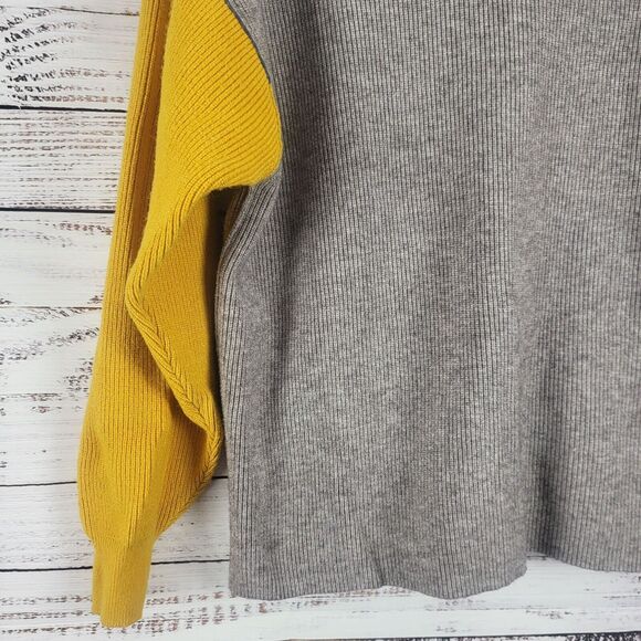 Free People Cowl Neck Color Block Sweater XS Womens Long Sleeve Pullover - Picture 3 of 11